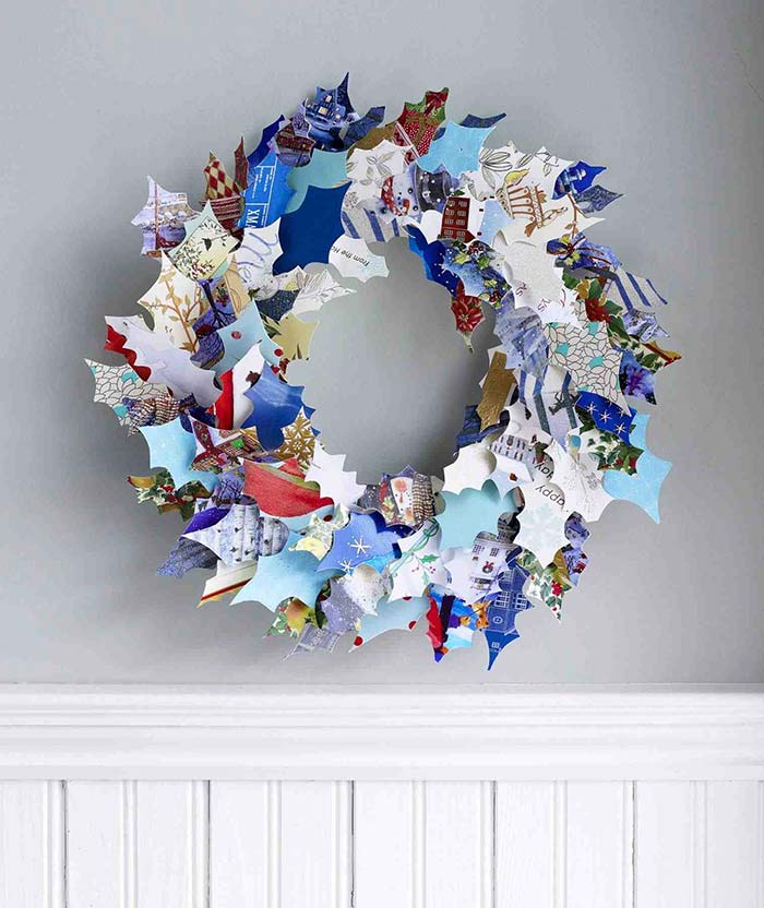 Ornement de Noël recyclé avec papiers