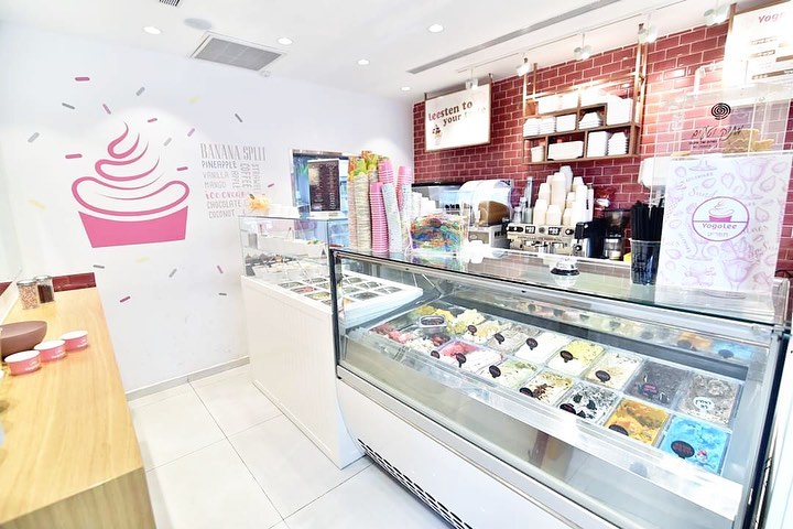 conception de décoration de magasin de crème glacée