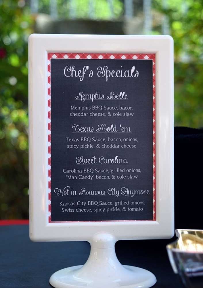 Que diriez-vous d'offrir un menu aux invités pour voir toutes les options?