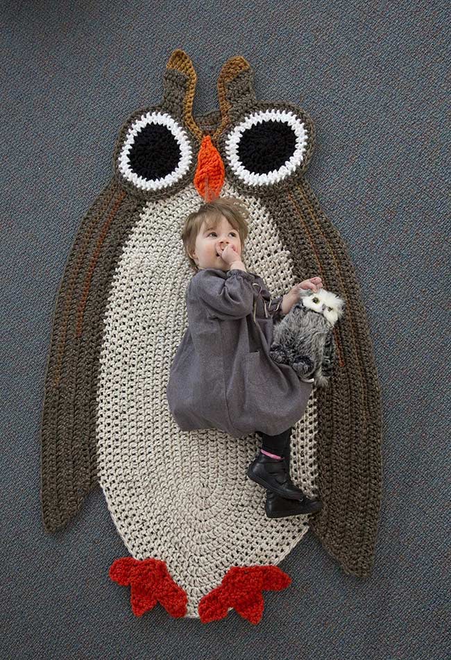 Super tapis hibou pour les amateurs de crochet