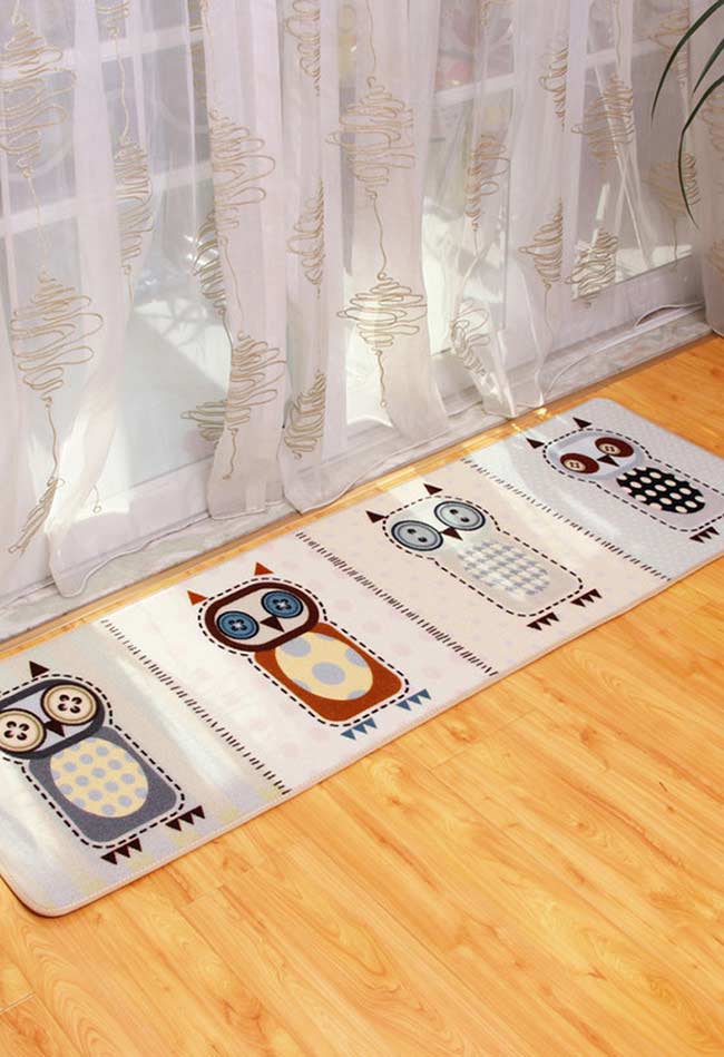 Tapis de style tapis avec 4 motifs de hiboux