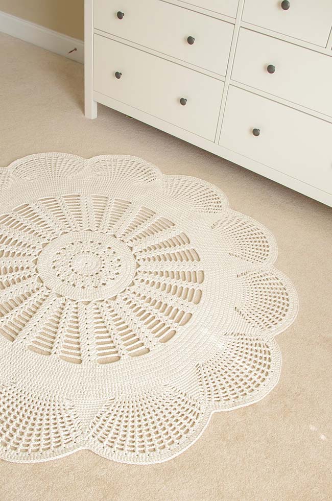 Tapis rond au crochet pour la chambre des enfants