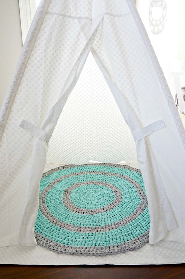 Tapis rond au crochet pour la chambre des enfants