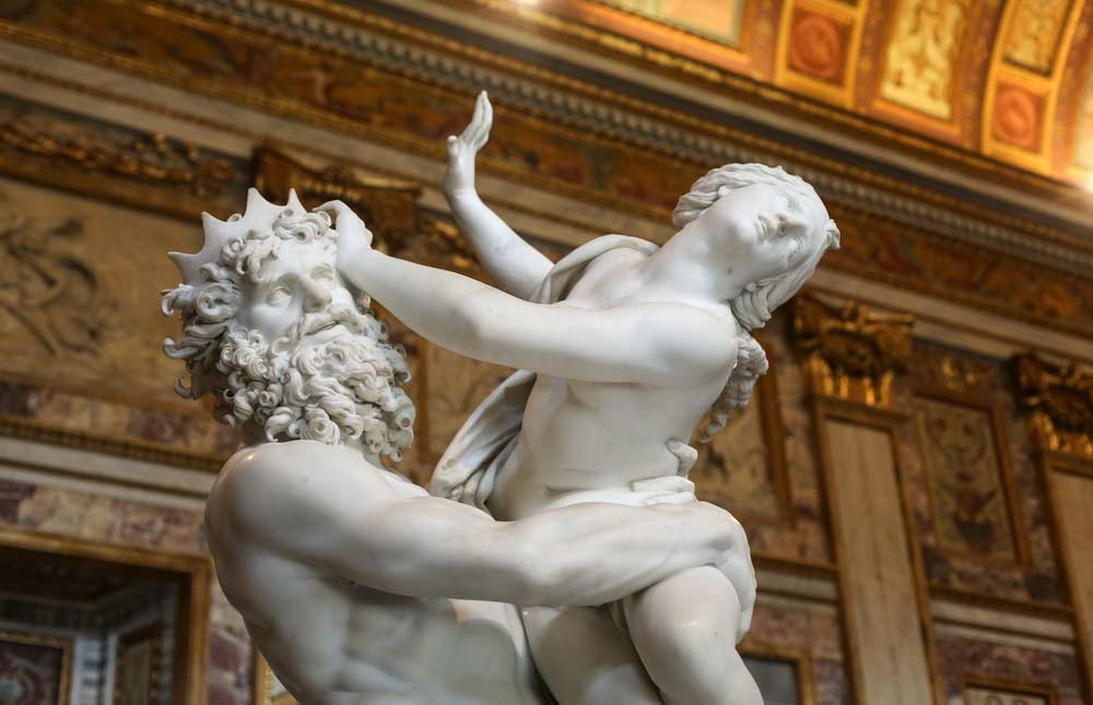 Groupe sculptural en marbre baroque de l'artiste italien Gian Lorenzo Bernini