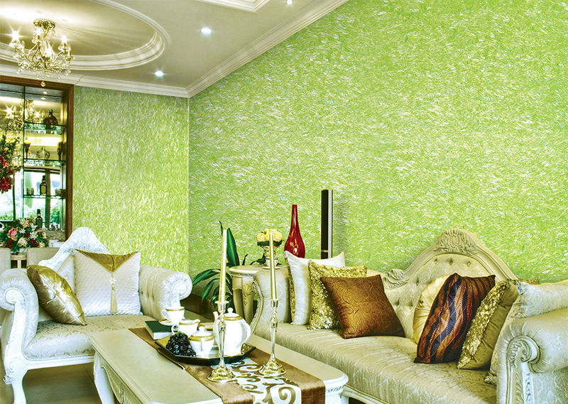 Bel intérieur de la salle dans une couleur vert clair inhabituelle