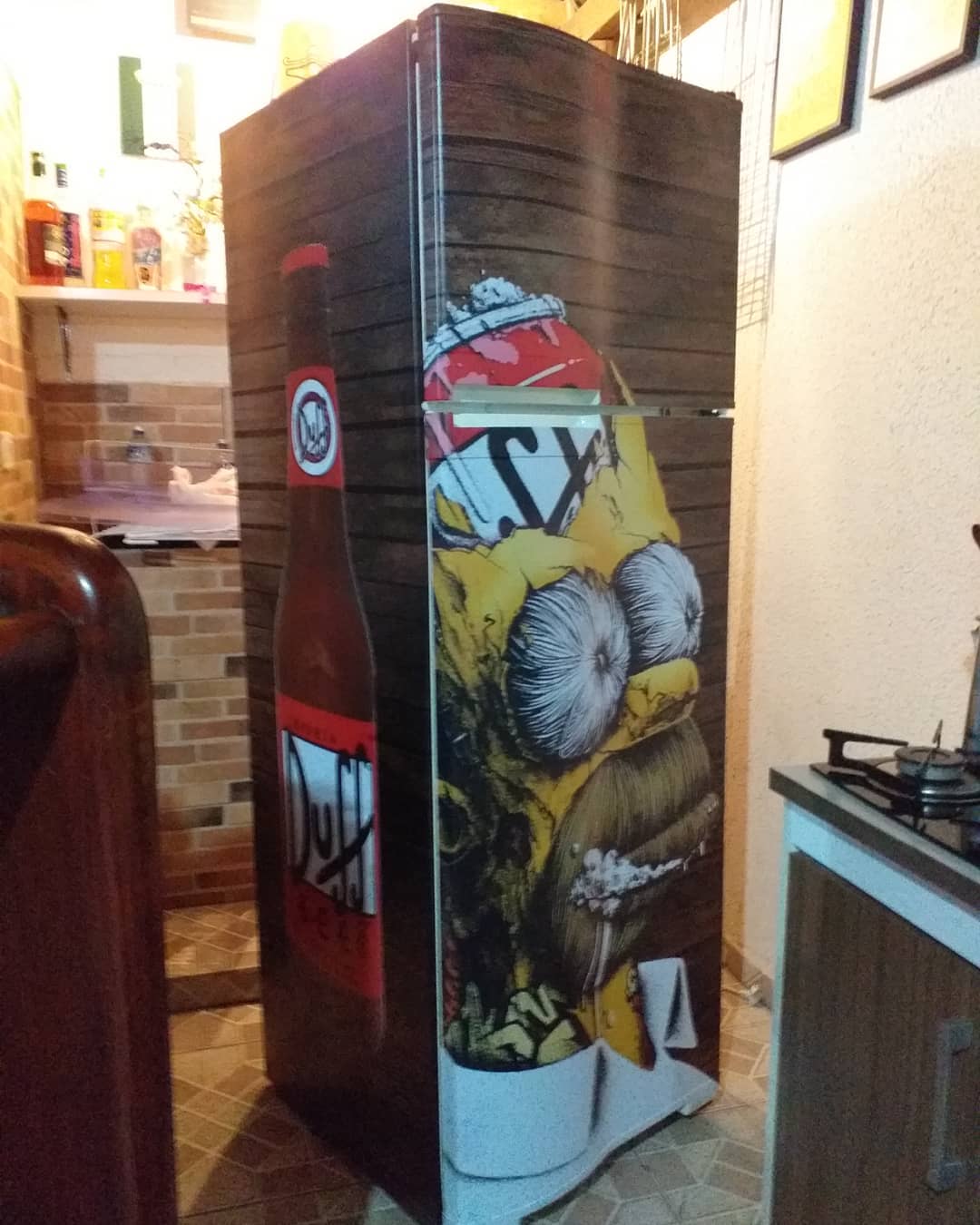 emballage pour réfrigérateur à thème Simpsons