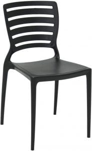 chaise en plastique noir