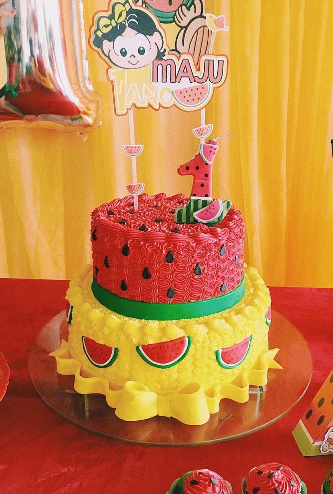 Gâteau d'anniversaire sur le thème Magali Party