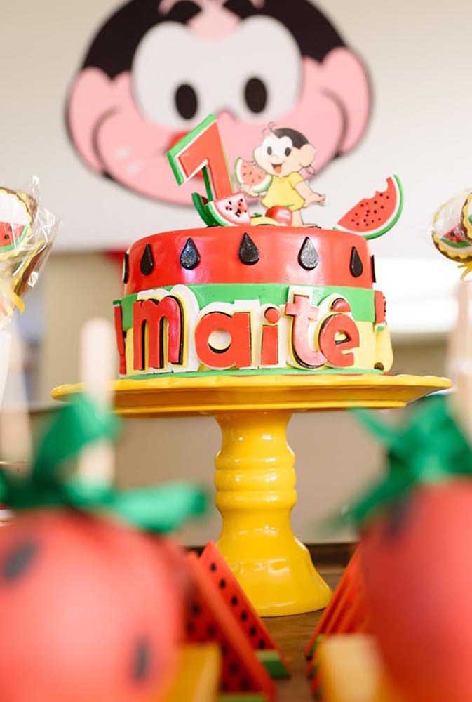 Petit gâteau personnalisé pour la table de bonbons de fête Magali 1 an
