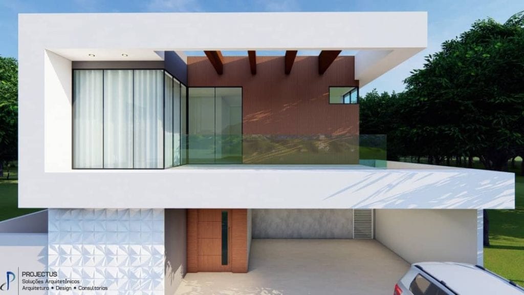 maison avec balcon en verre