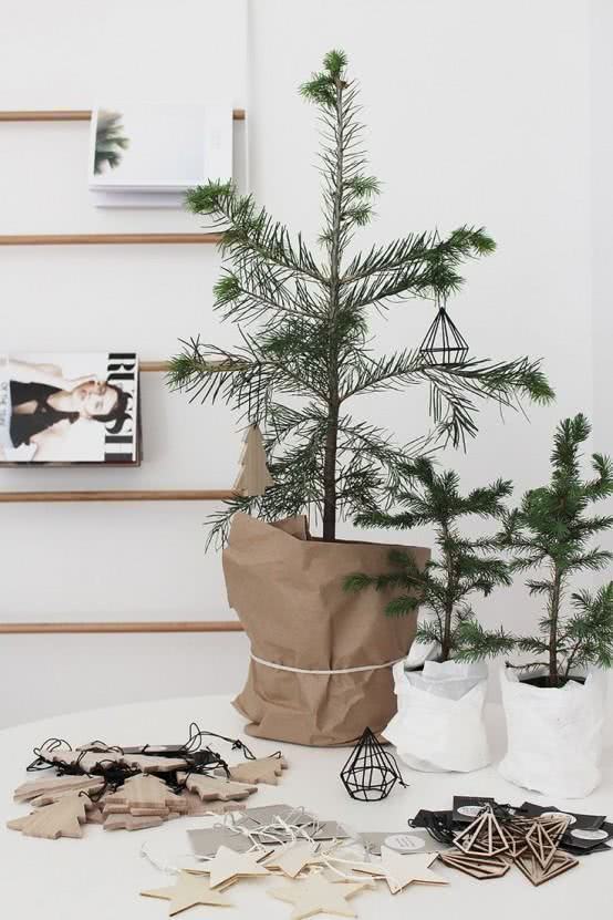 Utilisez votre plante pour assembler un arbre de Noël naturel
